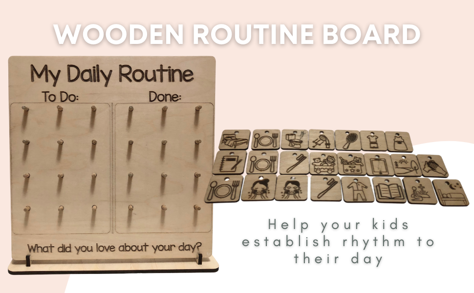Wooden Routine Board