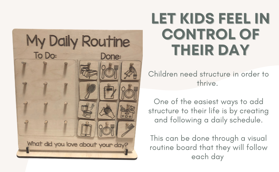 Wooden Routine Board