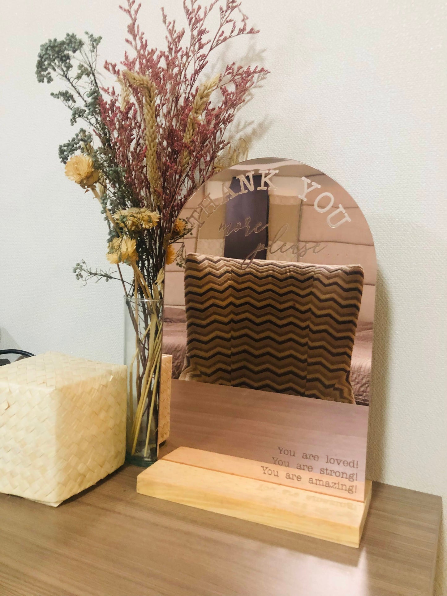 Rose Gold Affirmation Mirror