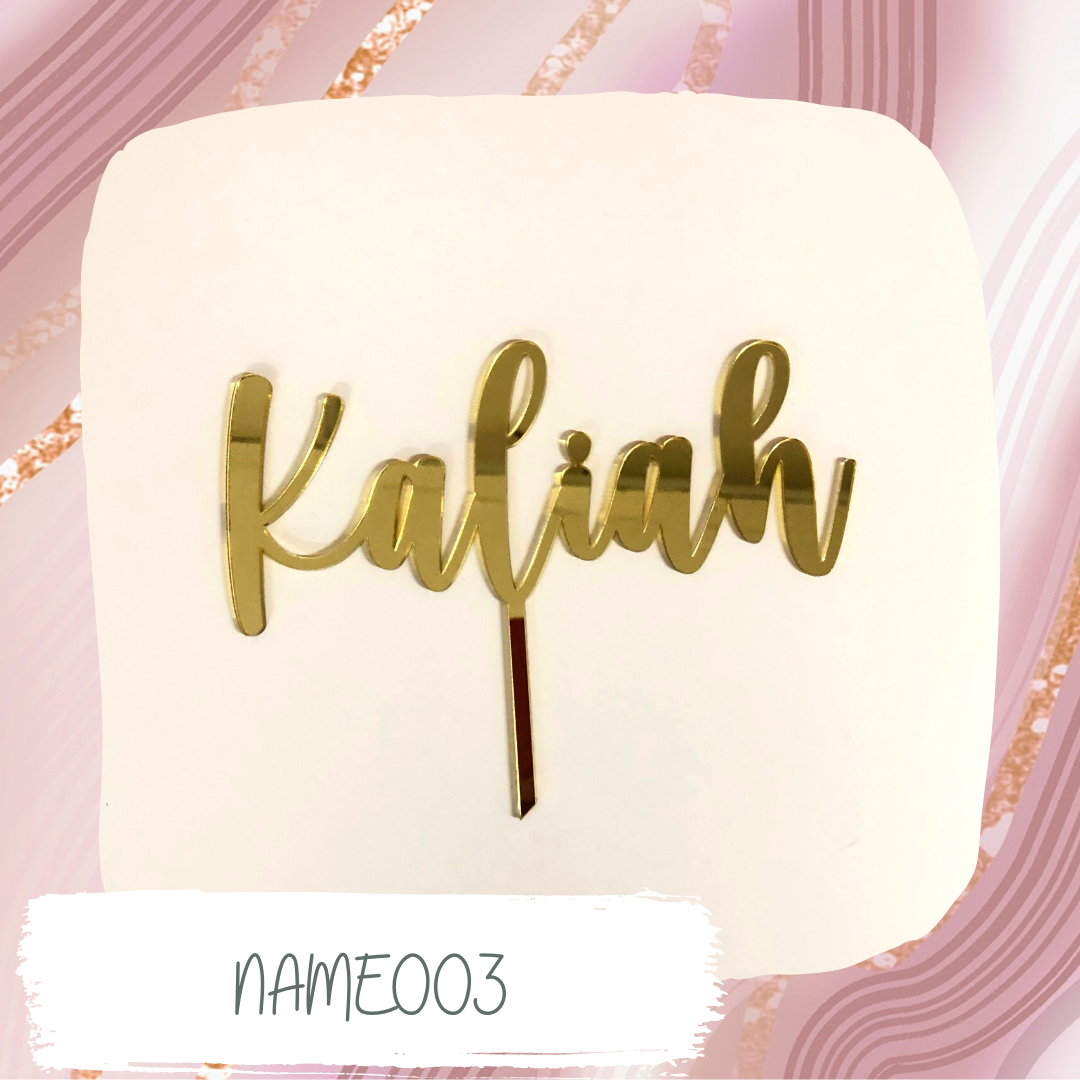 Name Acrylic Cake Topper