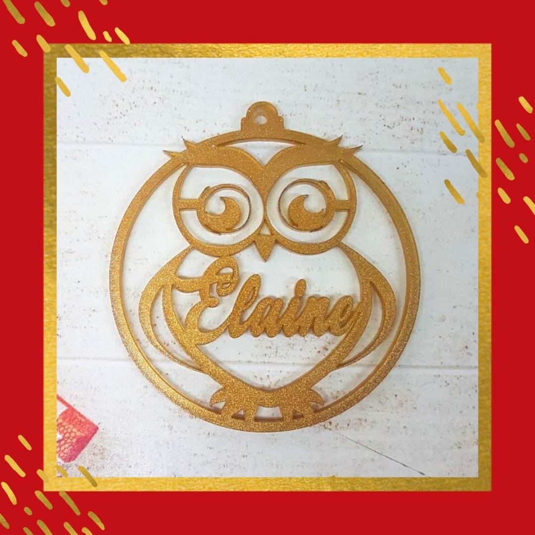 Owl Christmas Ornament - Regular Design