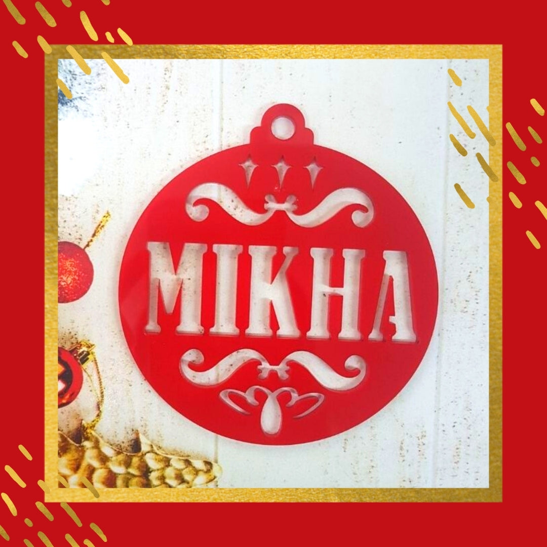 Ribbon B Christmas Ornament - Regular Design