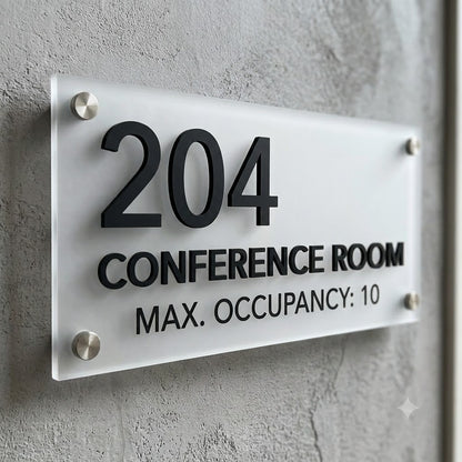 Custom Acrylic Room Sign with Raised Letters