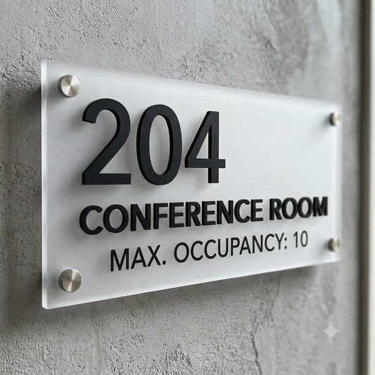 Custom Acrylic Room Sign with Raised Letters