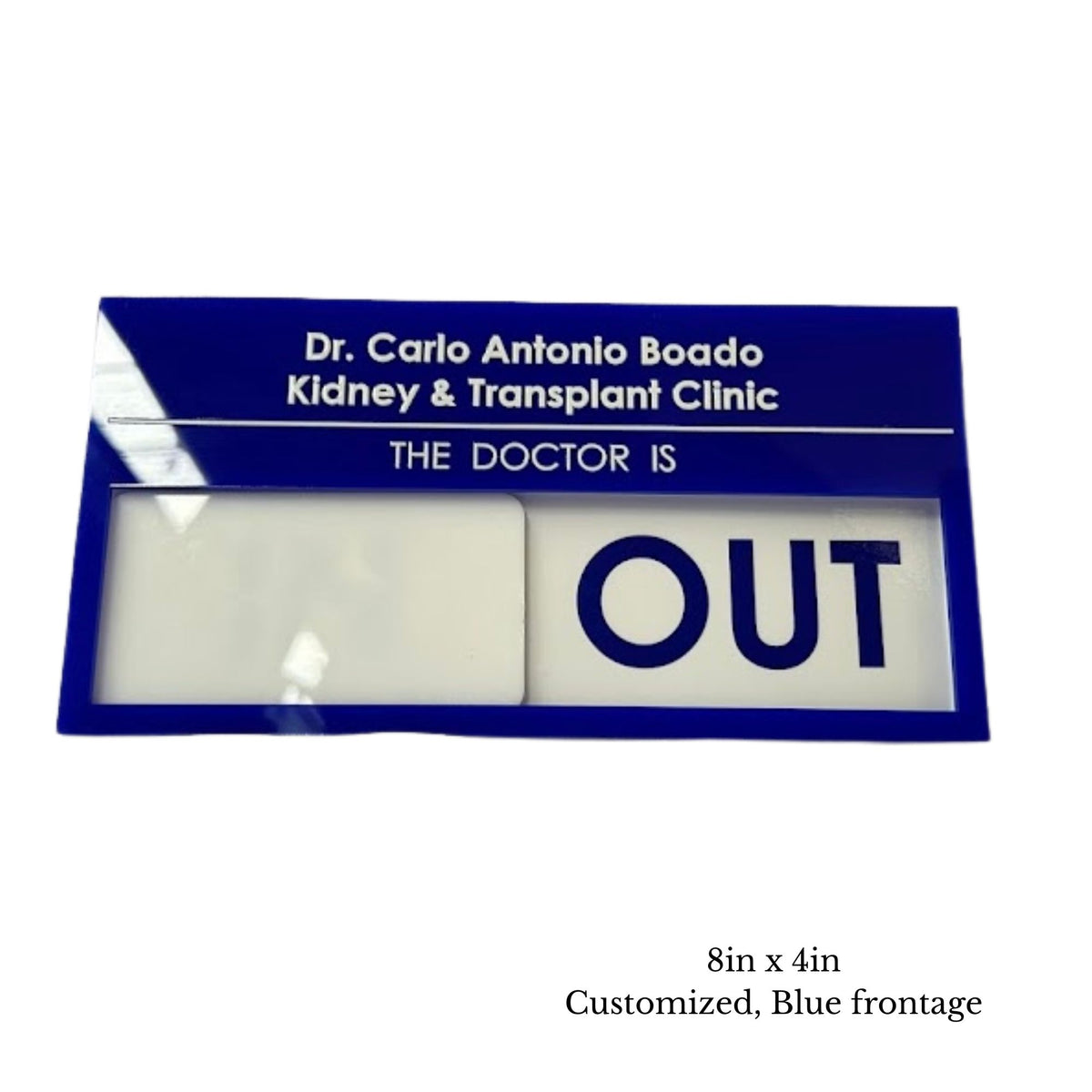Custom Acrylic Sliding Status Sign