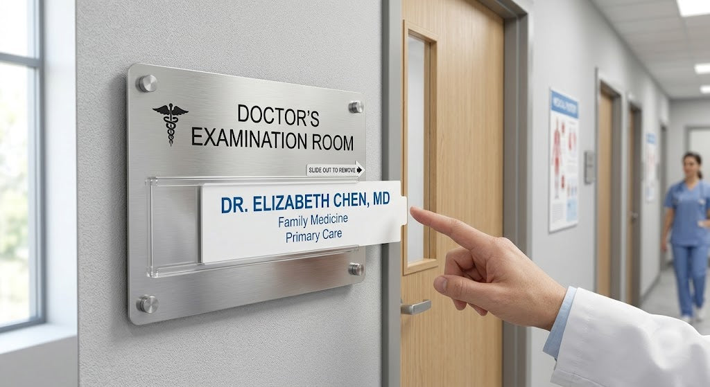 Removable Doctor's Name Room Sign