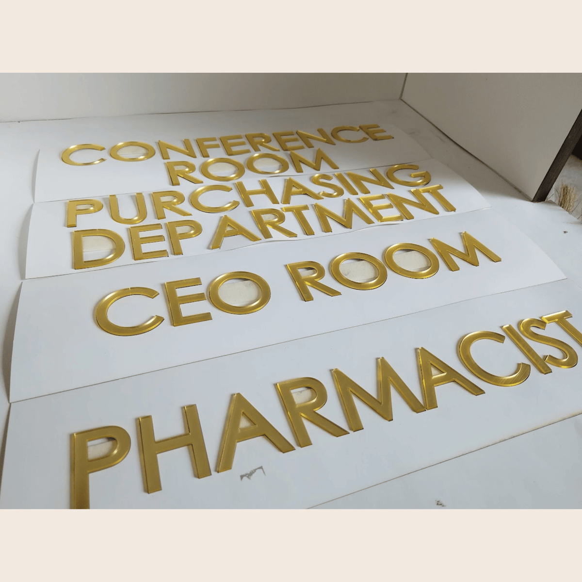 Custom Acrylic Letter Cutouts for Walls & Doors