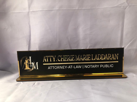 Custom Acrylic Desk Name Plate – Personalized Office Name Sign for Pro ...