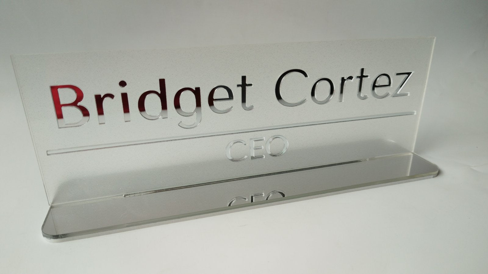 Custom Acrylic Desk Name Plate – Personalized Office Name Sign for Pro ...