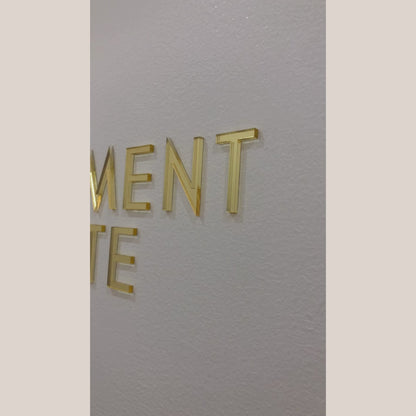 Custom Acrylic Letter Cutouts for Walls & Doors