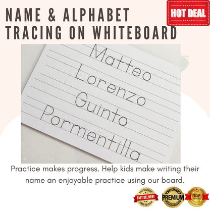 Whiteboard Name and Alphabet Tracing