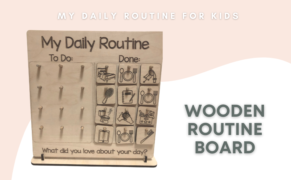 Wooden Routine Board