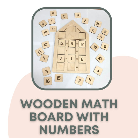 Wooden Math Board with Numbers