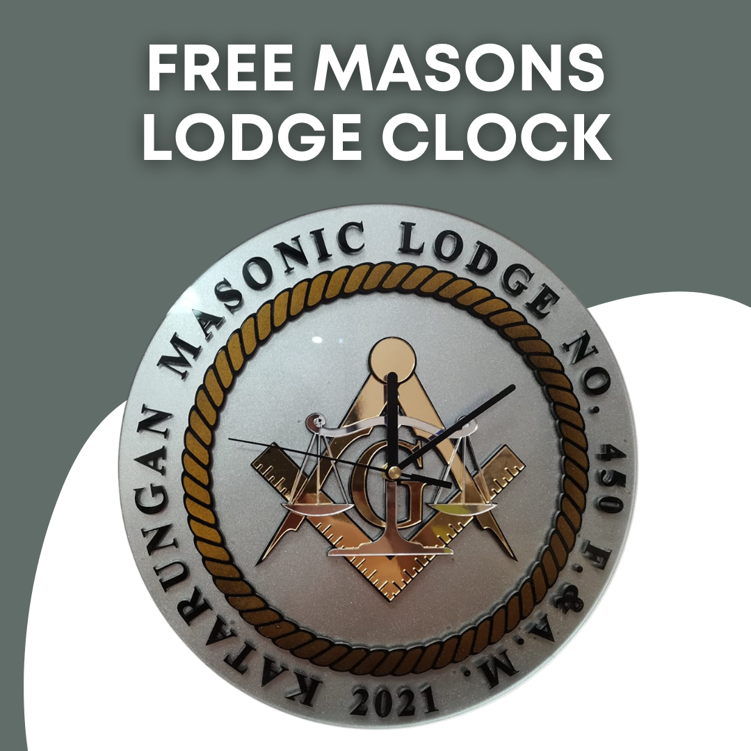 Free Mason Lodge Clock