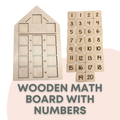 Wooden Math Board with Numbers