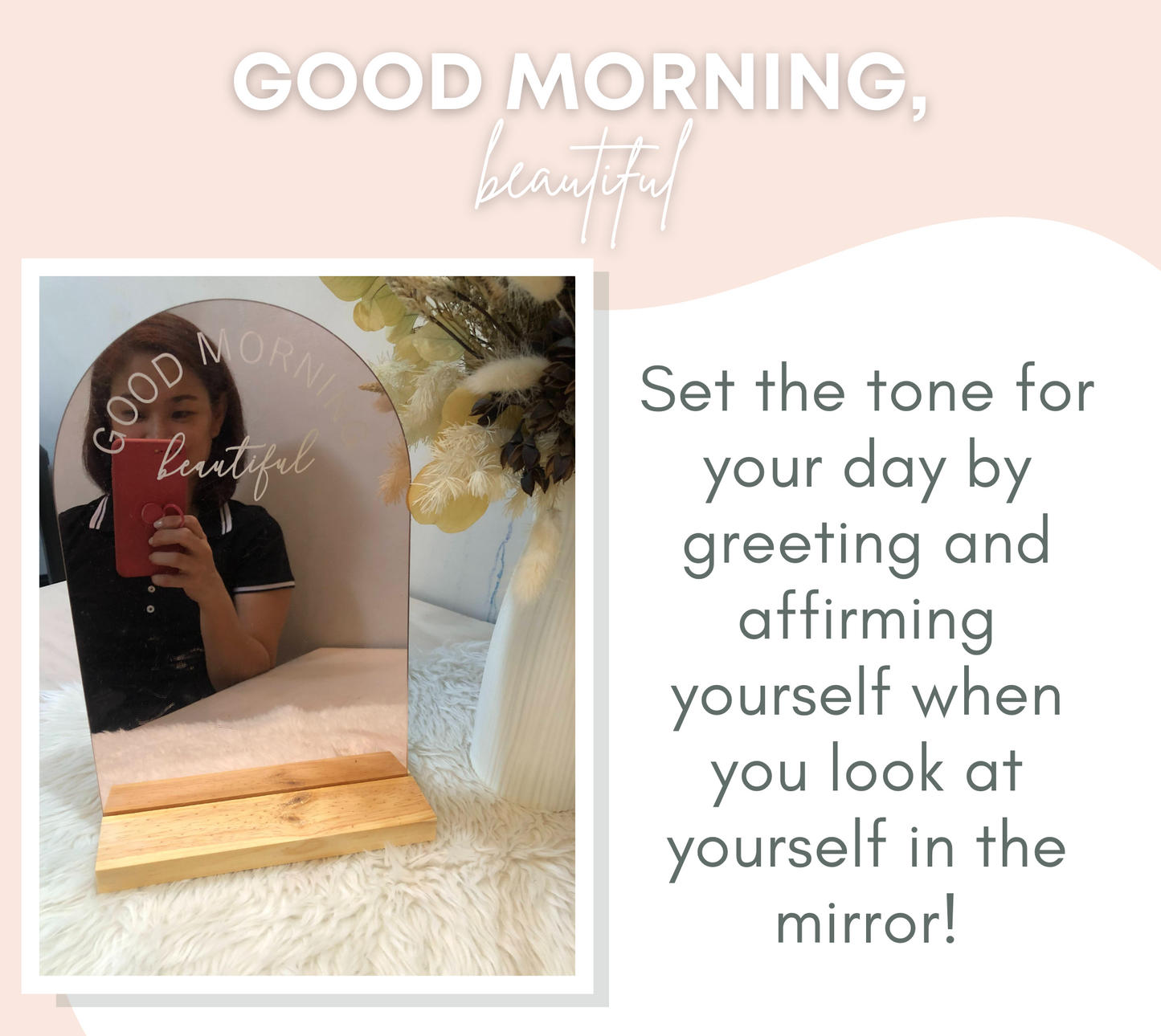 Rose Gold Affirmation Mirror
