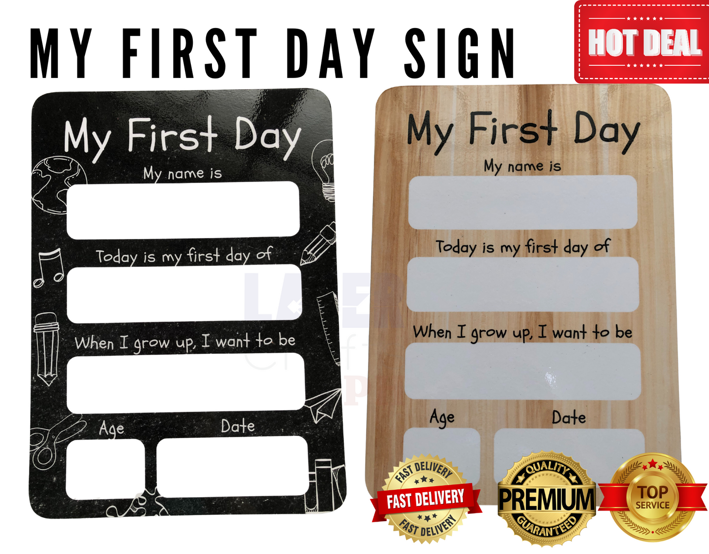 My First Day of School Sign