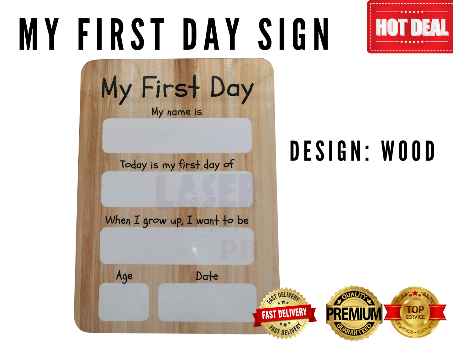 My First Day of School Sign