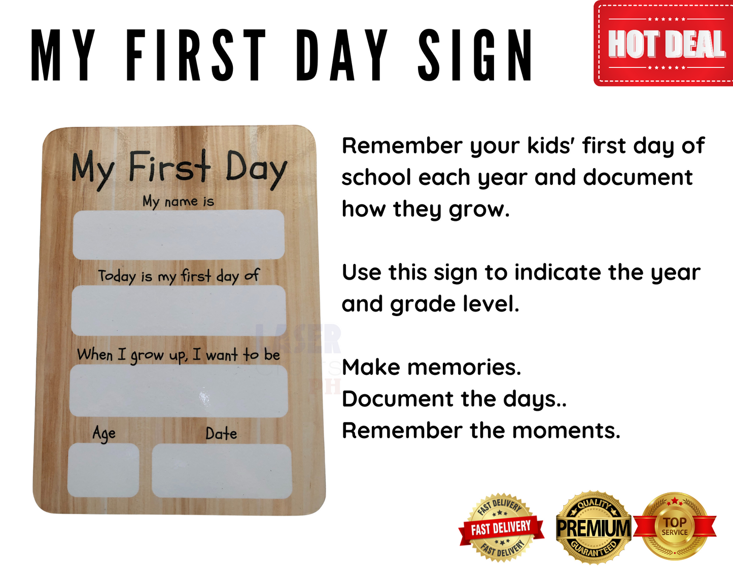My First Day of School Sign