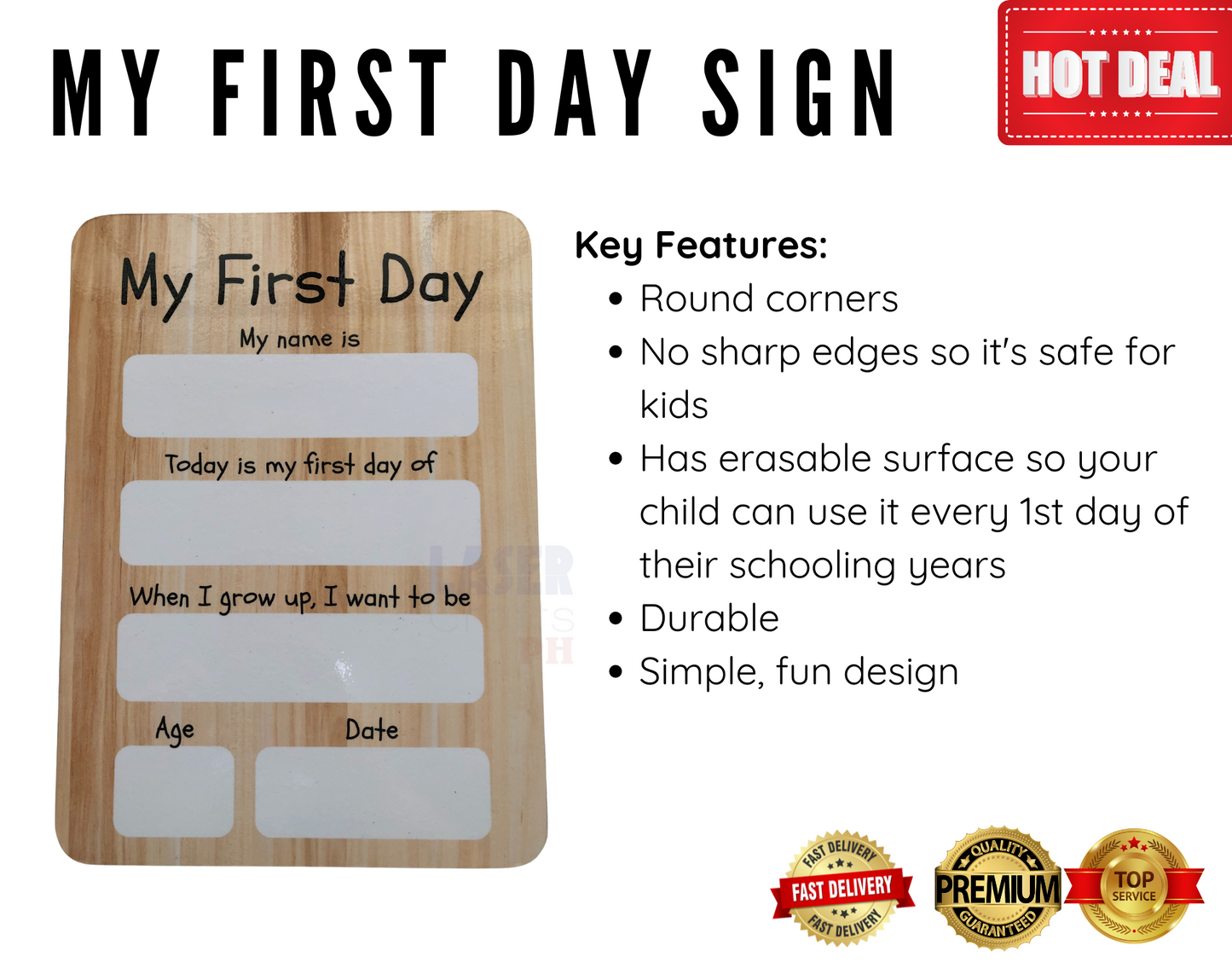 My First Day of School Sign