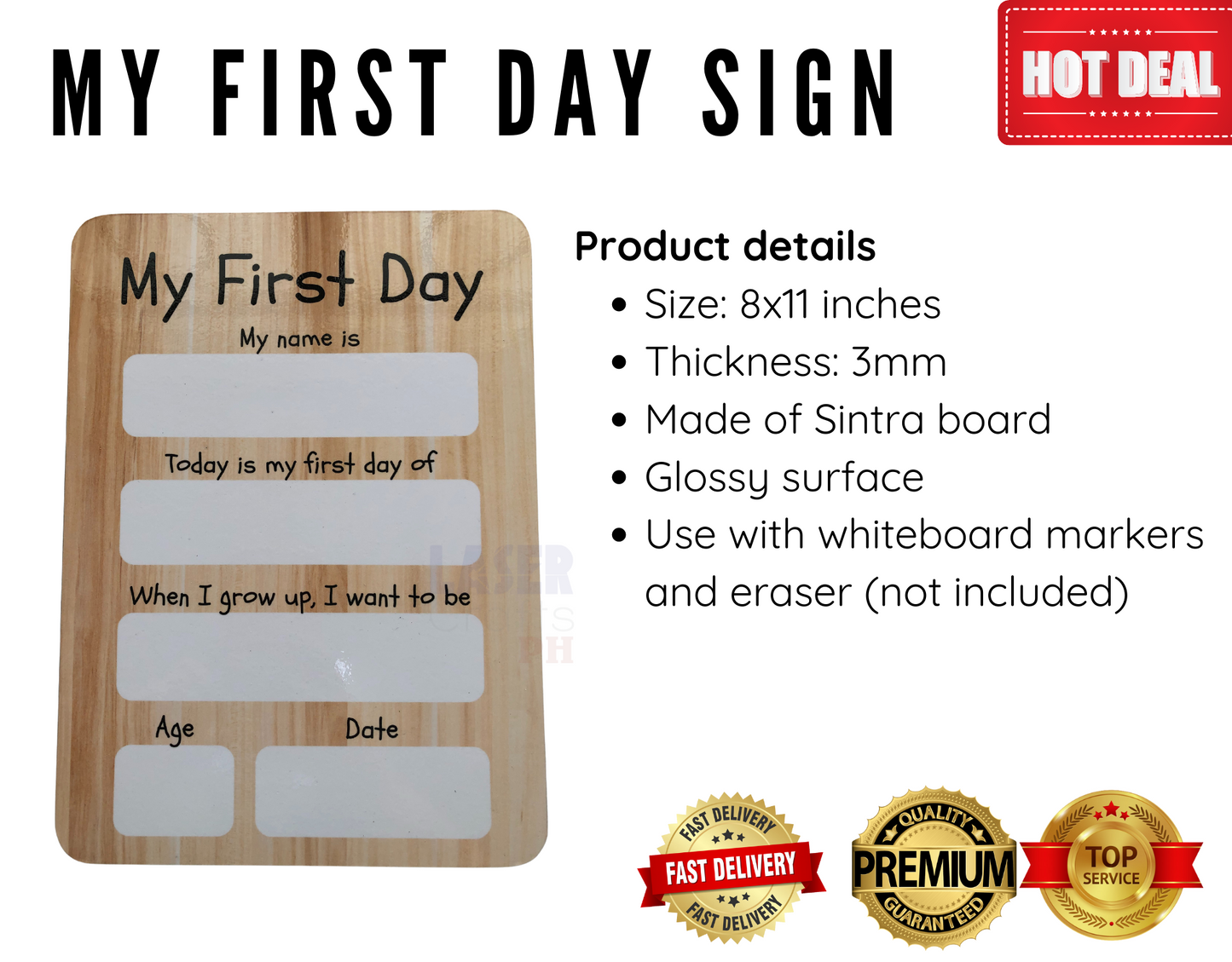 My First Day of School Sign