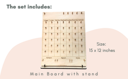 Filipino Montessori-Inspired Wooden Calendar