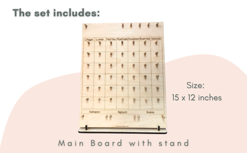 Filipino Montessori-Inspired Wooden Calendar