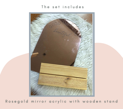 Rose Gold Affirmation Mirror