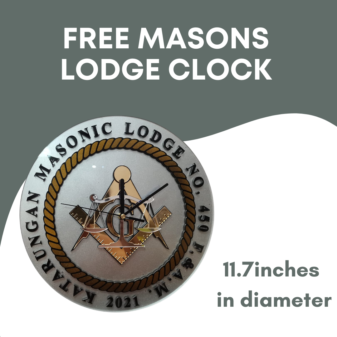 Free Mason Lodge Clock