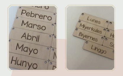 Filipino Montessori-Inspired Wooden Calendar