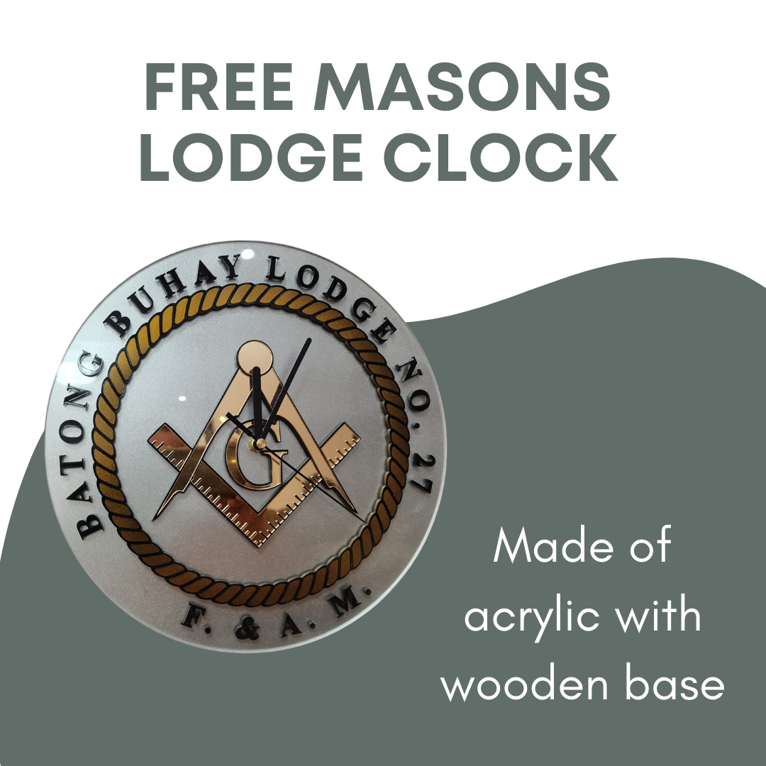 Free Mason Lodge Clock