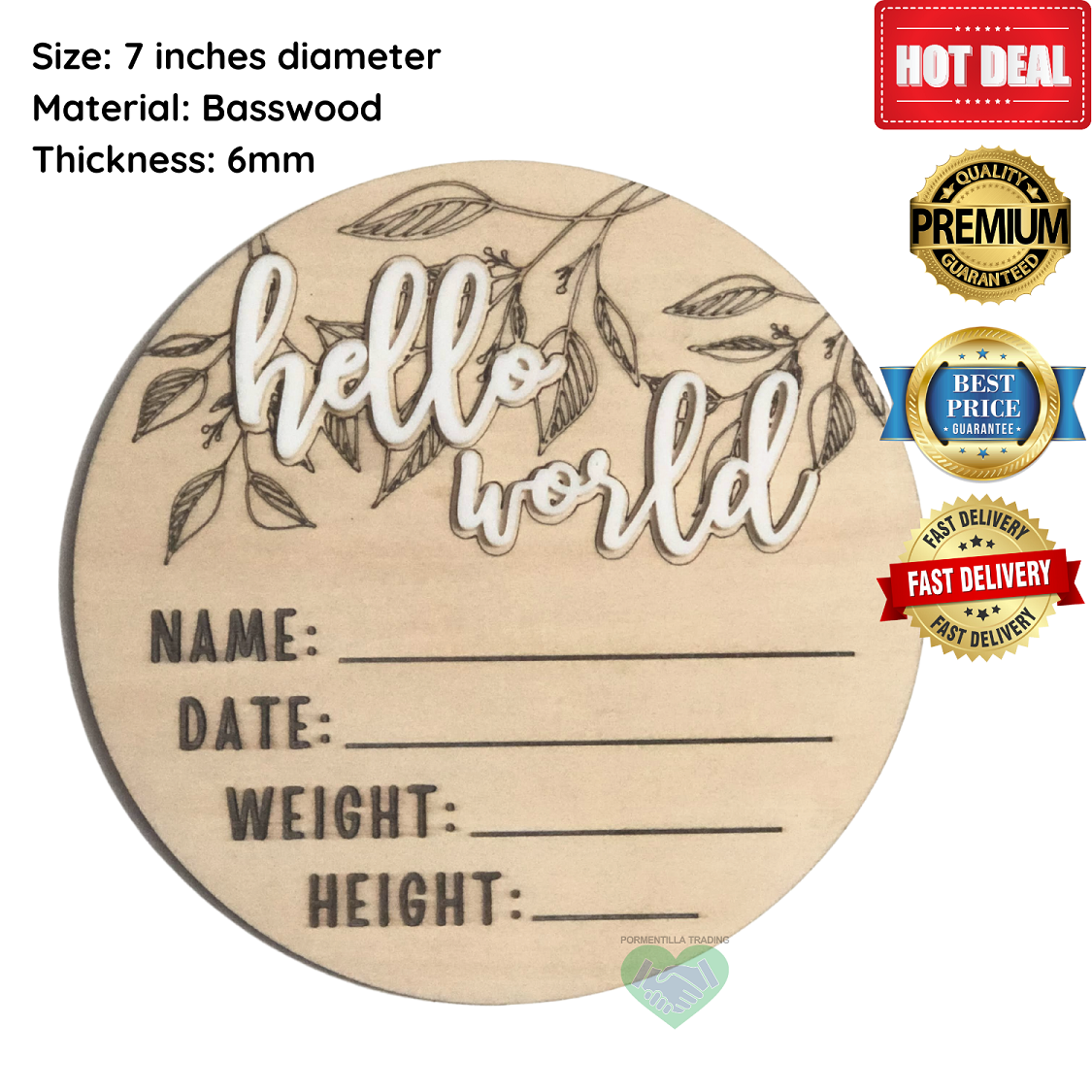 Hello World Baby Birth Sign