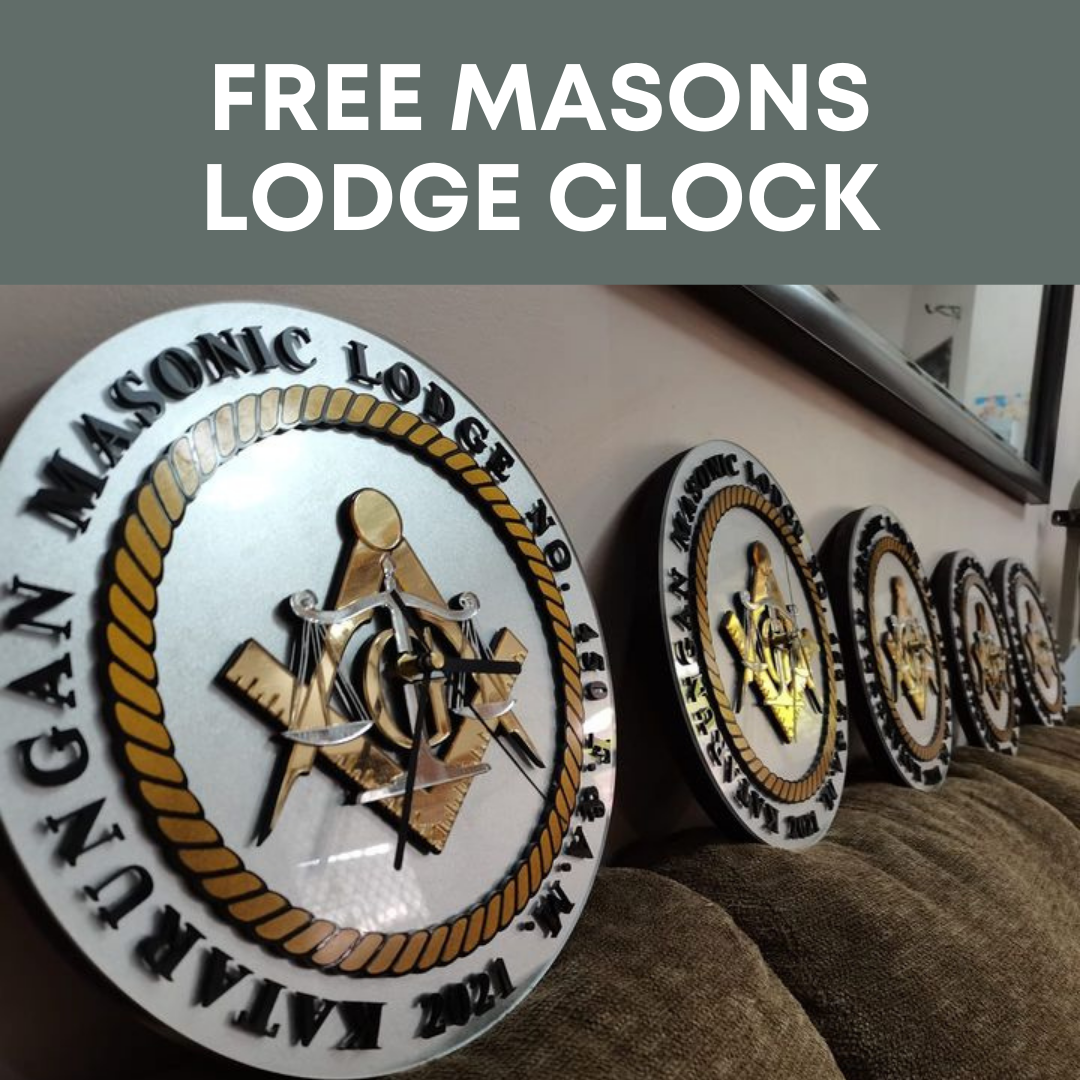 Free Mason Lodge Clock