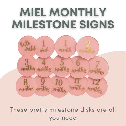 Miel Baby Milestone Acrylic Disks