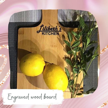 Engraved Bamboo Paddle Wood Board