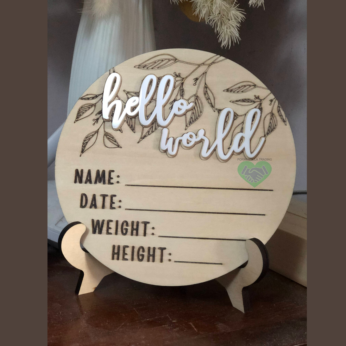 Hello World Baby Birth Sign