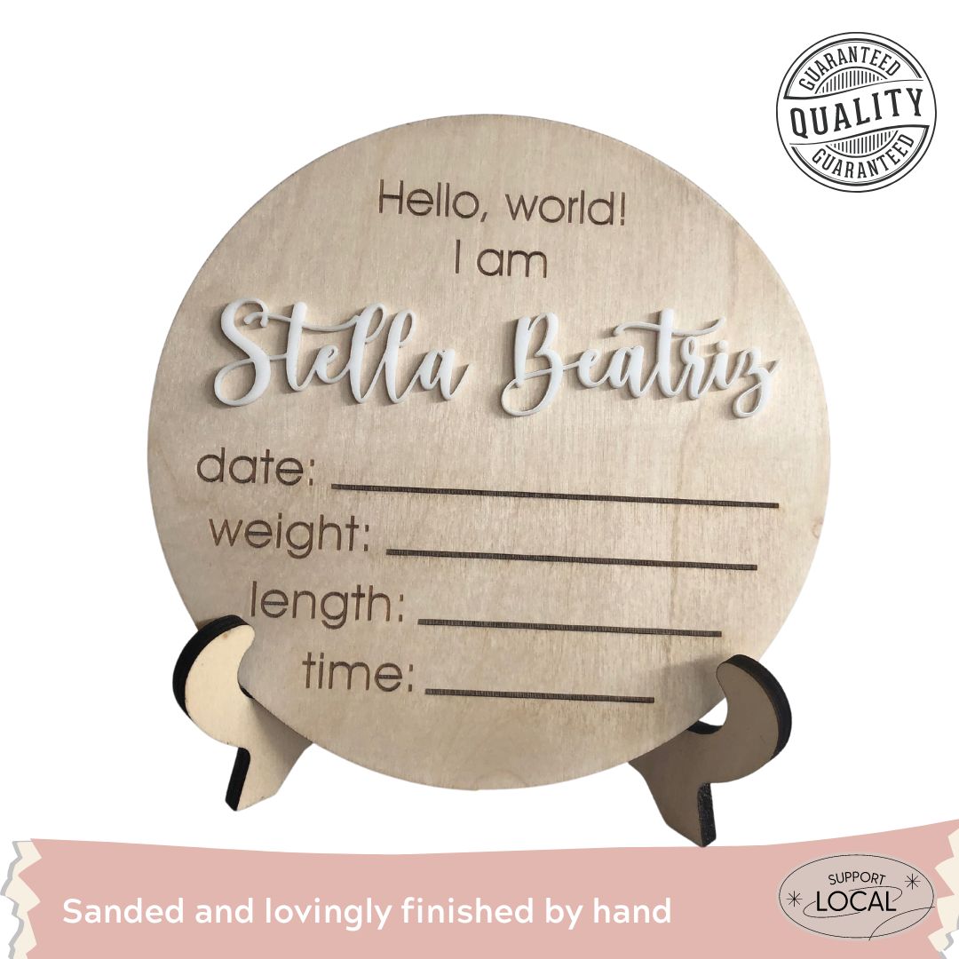 Stella Baby Birth Sign