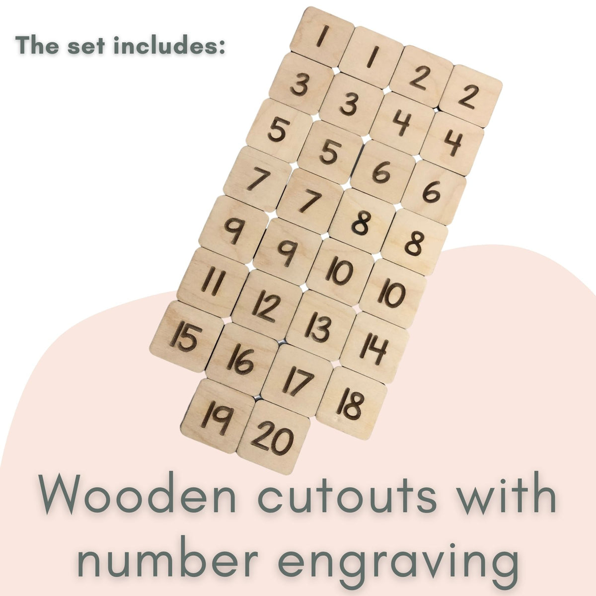 Wooden Math Board with Numbers