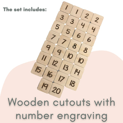 Wooden Math Board with Numbers