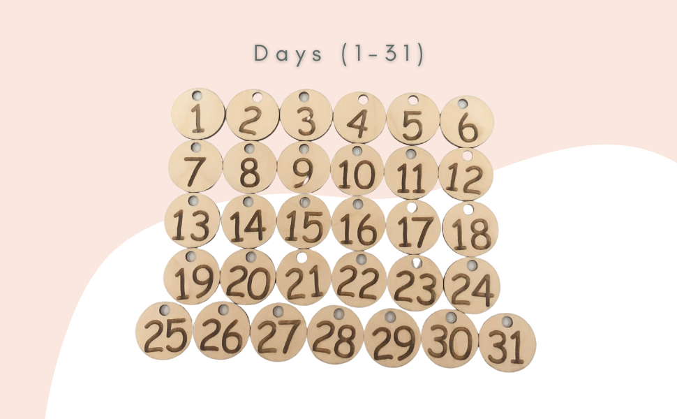 Filipino Montessori-Inspired Wooden Calendar