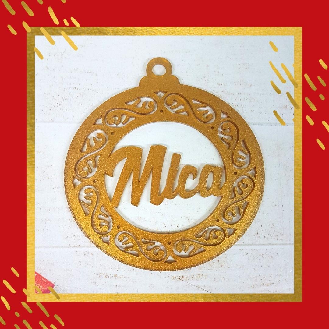 Silver Acrylic Christmas Ornament - Premium Wreath