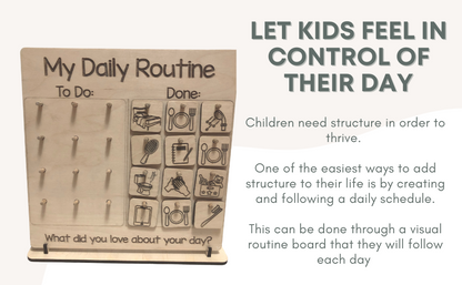 Wooden Routine Board