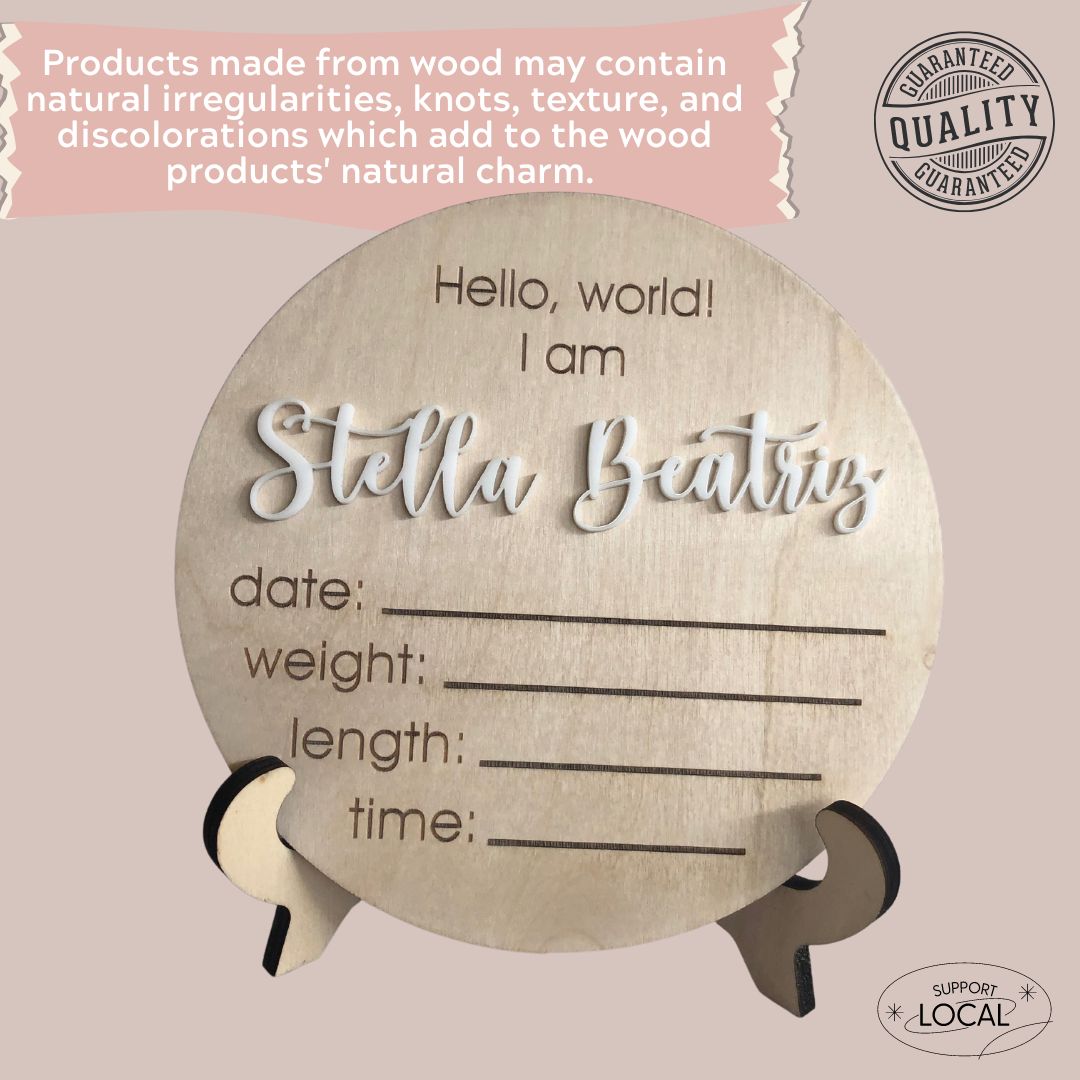 Stella Baby Birth Sign