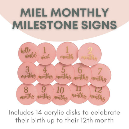 Miel Baby Milestone Acrylic Disks