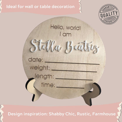 Stella Baby Birth Sign