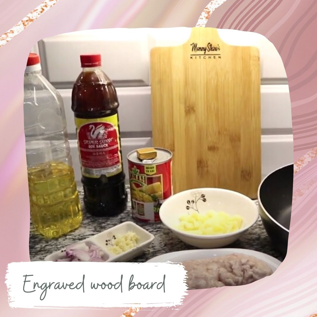 Engraved Bamboo Paddle Wood Board