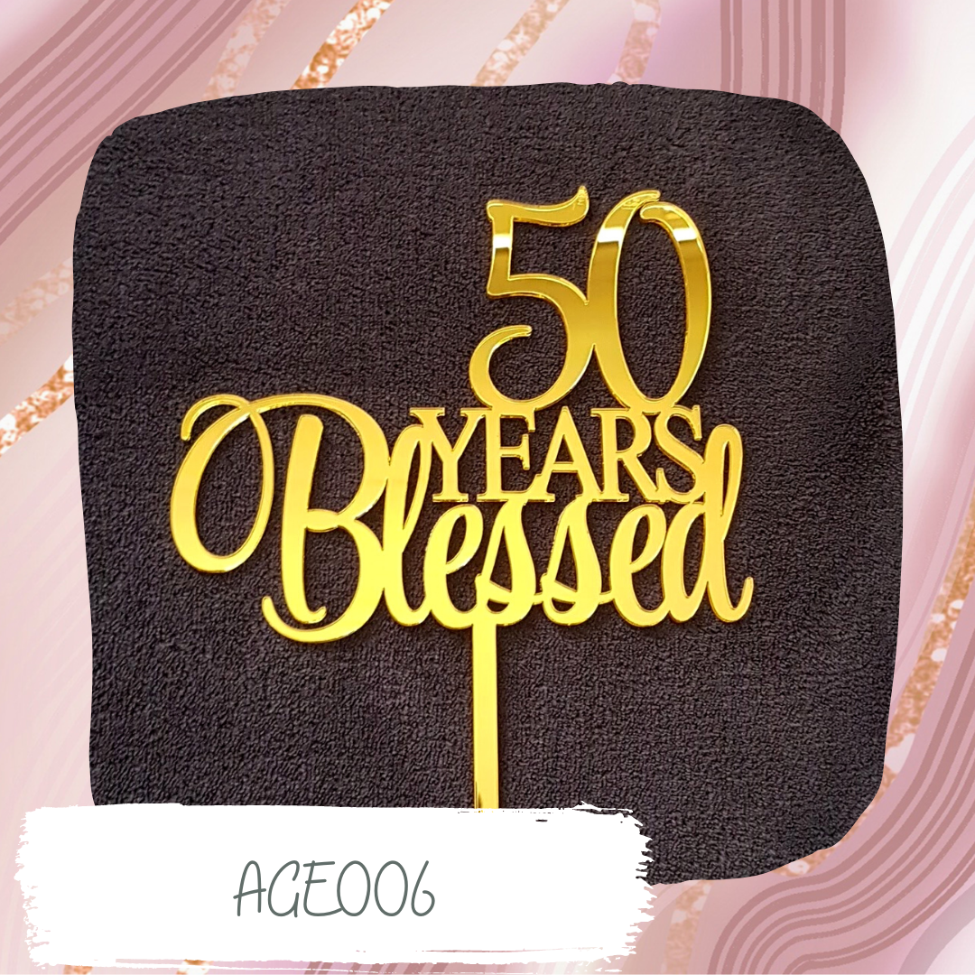 Name and Age Cake Topper