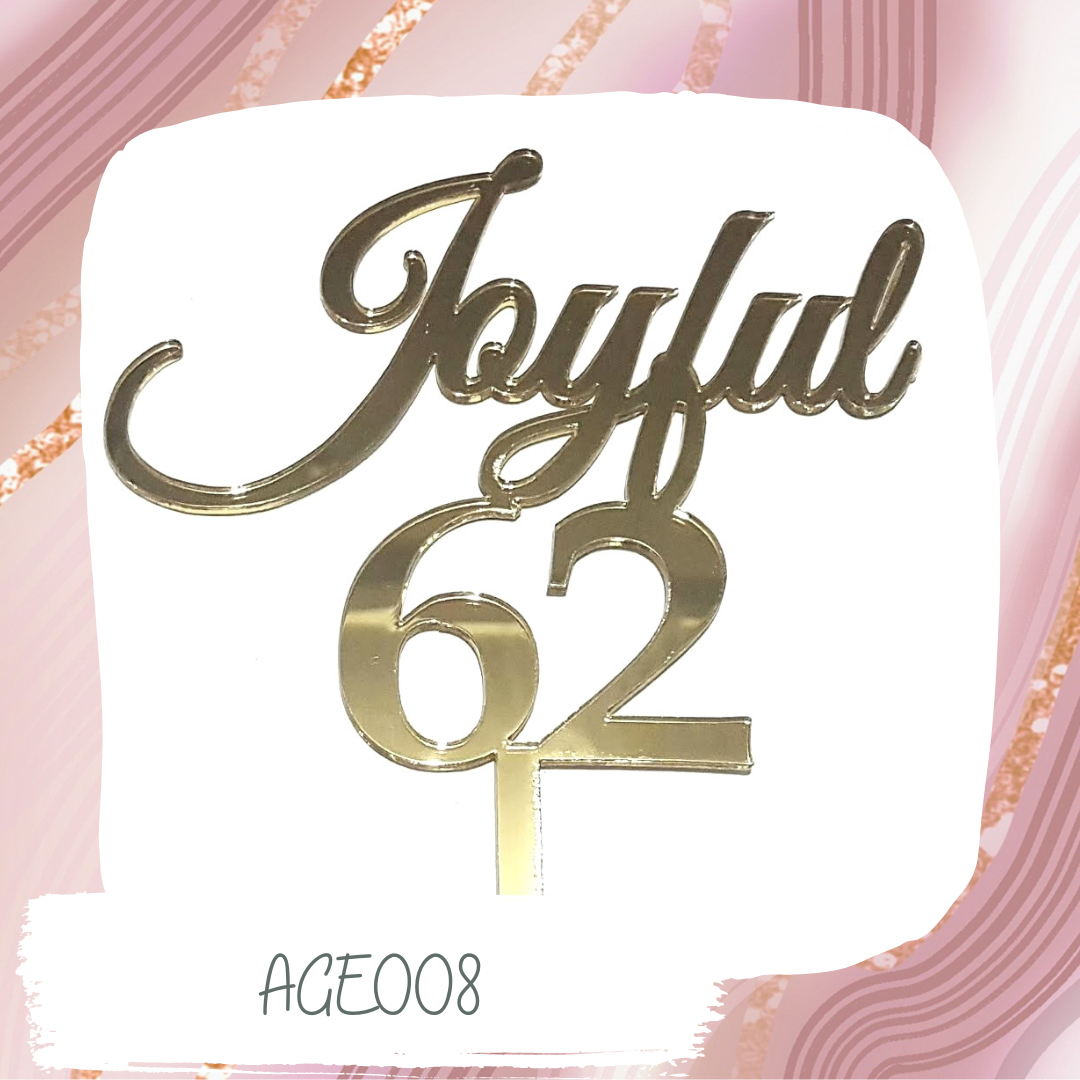 Name and Age Cake Topper