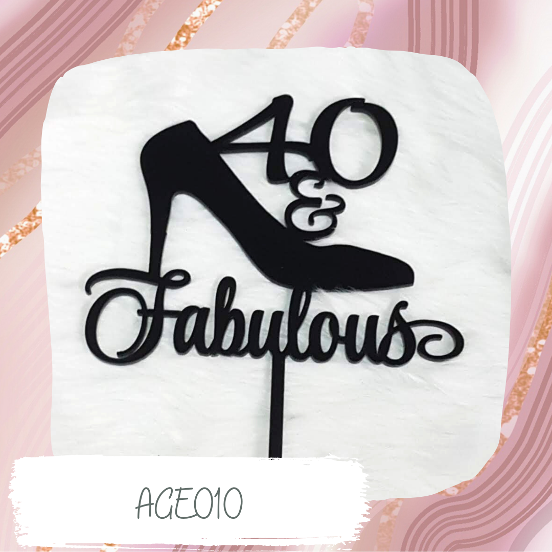 Name and Age Cake Topper