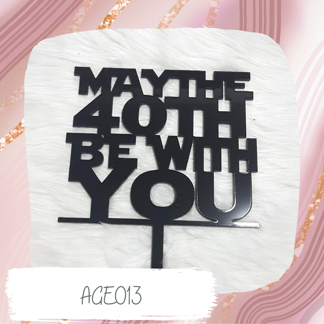 Name and Age Cake Topper
